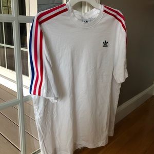 Adidas Red, White, and Blue Tee